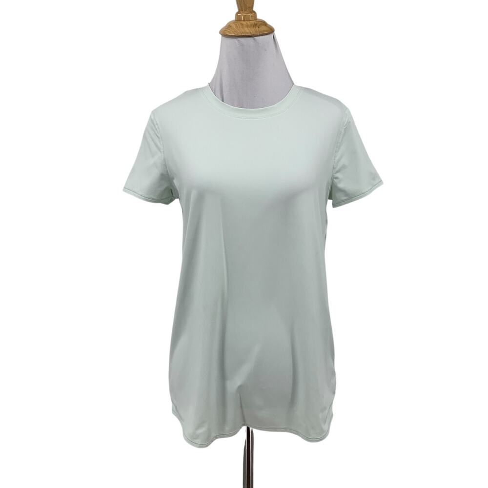 Athleta T Shirt Womens XS Extra Small Sea Mist Tulip Back Sunlover Short Sleeve